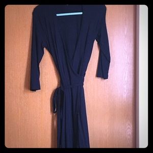GAP Petite Wrap Dress NAVY Size Medium